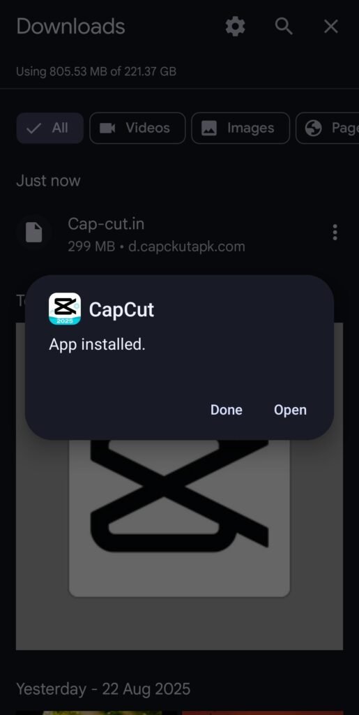 CapCut Mod APK Open And Use
